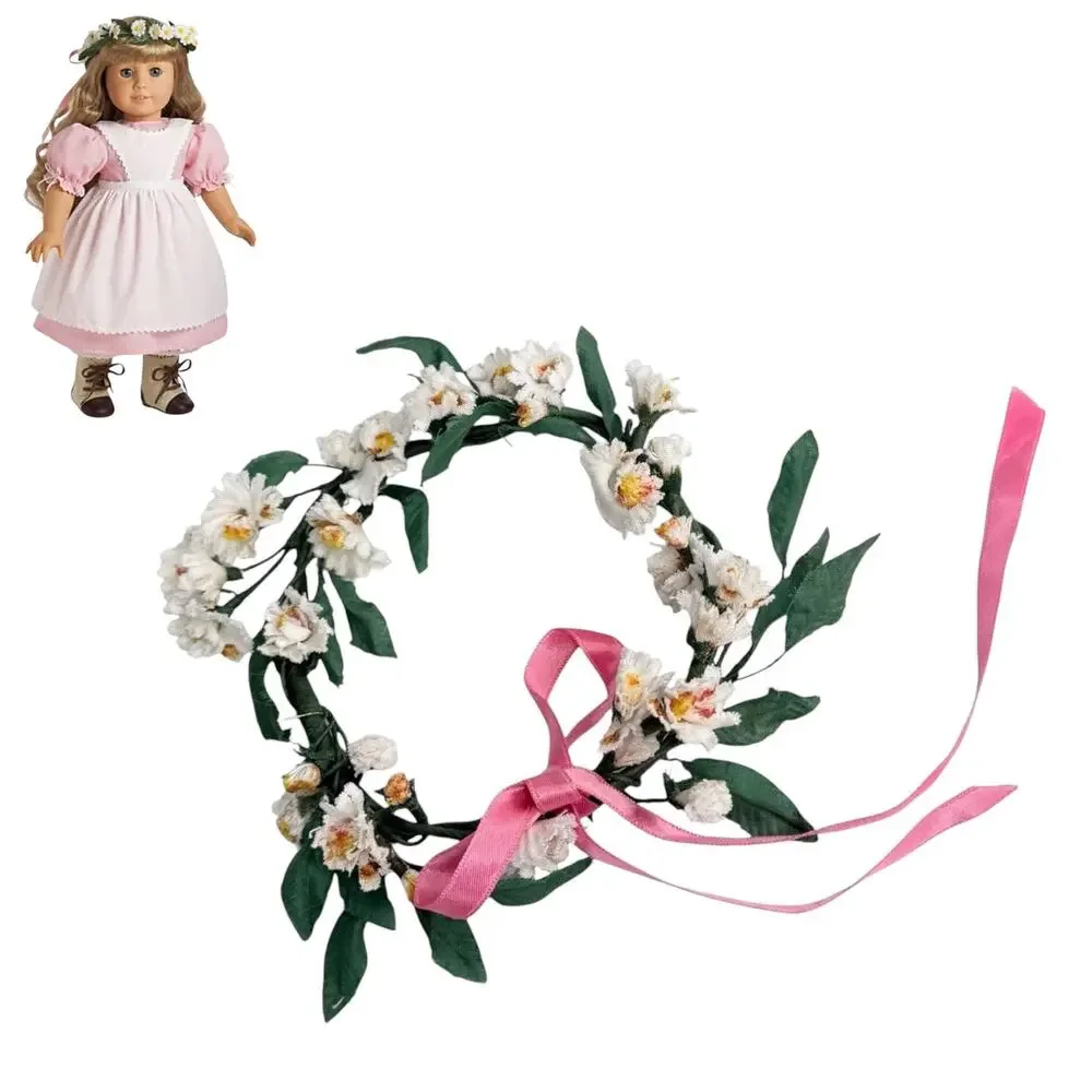 American Girl Kirsten Hair Flowers Pleasant Company Apron Dress Wreath Accessory
